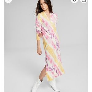 Cashmere Tie-dye sweater dress